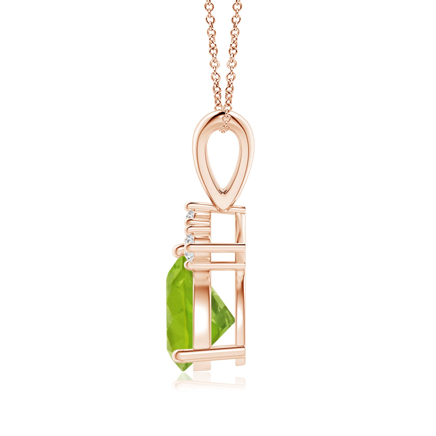 AA - Peridot / 1.28 CT / 14 KT Rose Gold