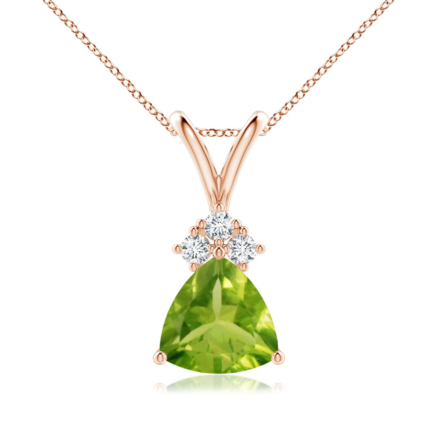 AAA - Peridot / 1.28 CT / 14 KT Rose Gold