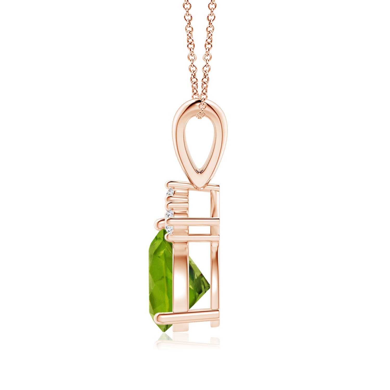 AAA - Peridot / 1.28 CT / 14 KT Rose Gold