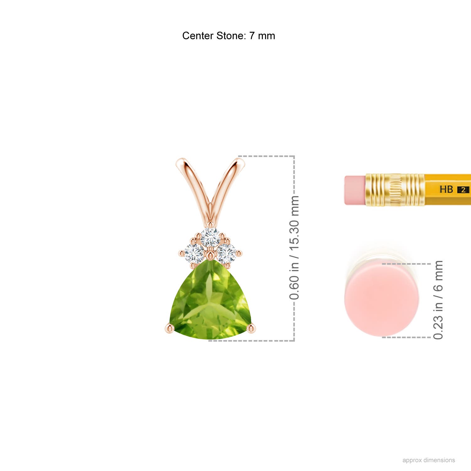 AAA - Peridot / 1.28 CT / 14 KT Rose Gold