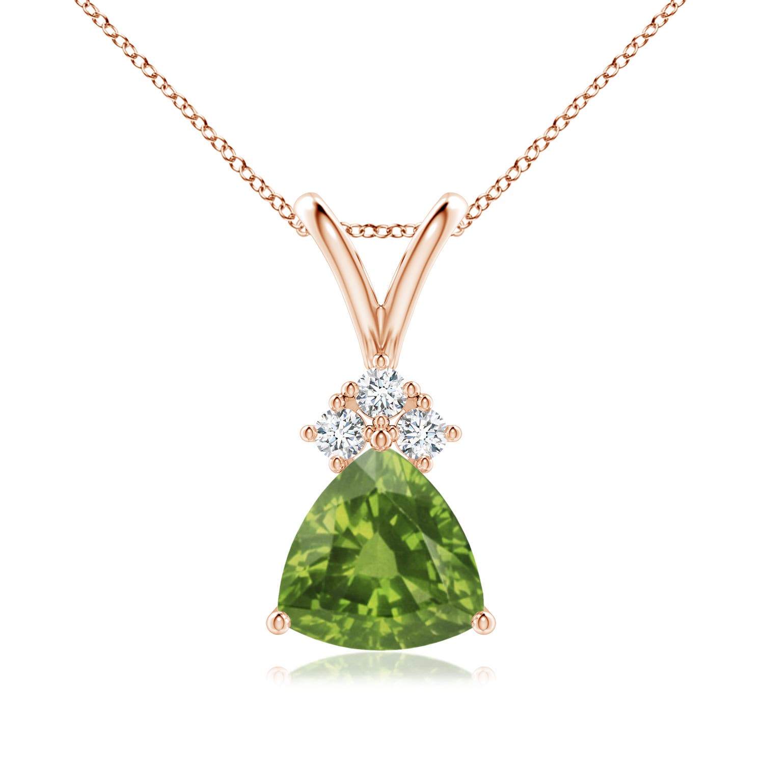 AAAA - Peridot / 1.28 CT / 14 KT Rose Gold