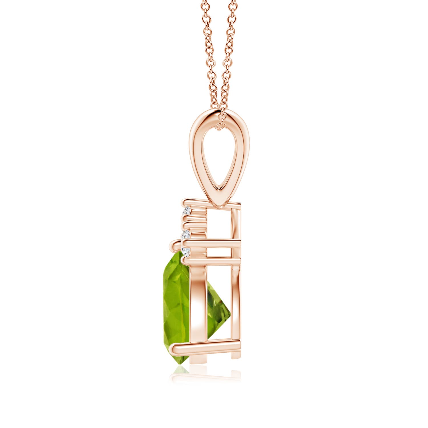 AAAA - Peridot / 1.28 CT / 14 KT Rose Gold