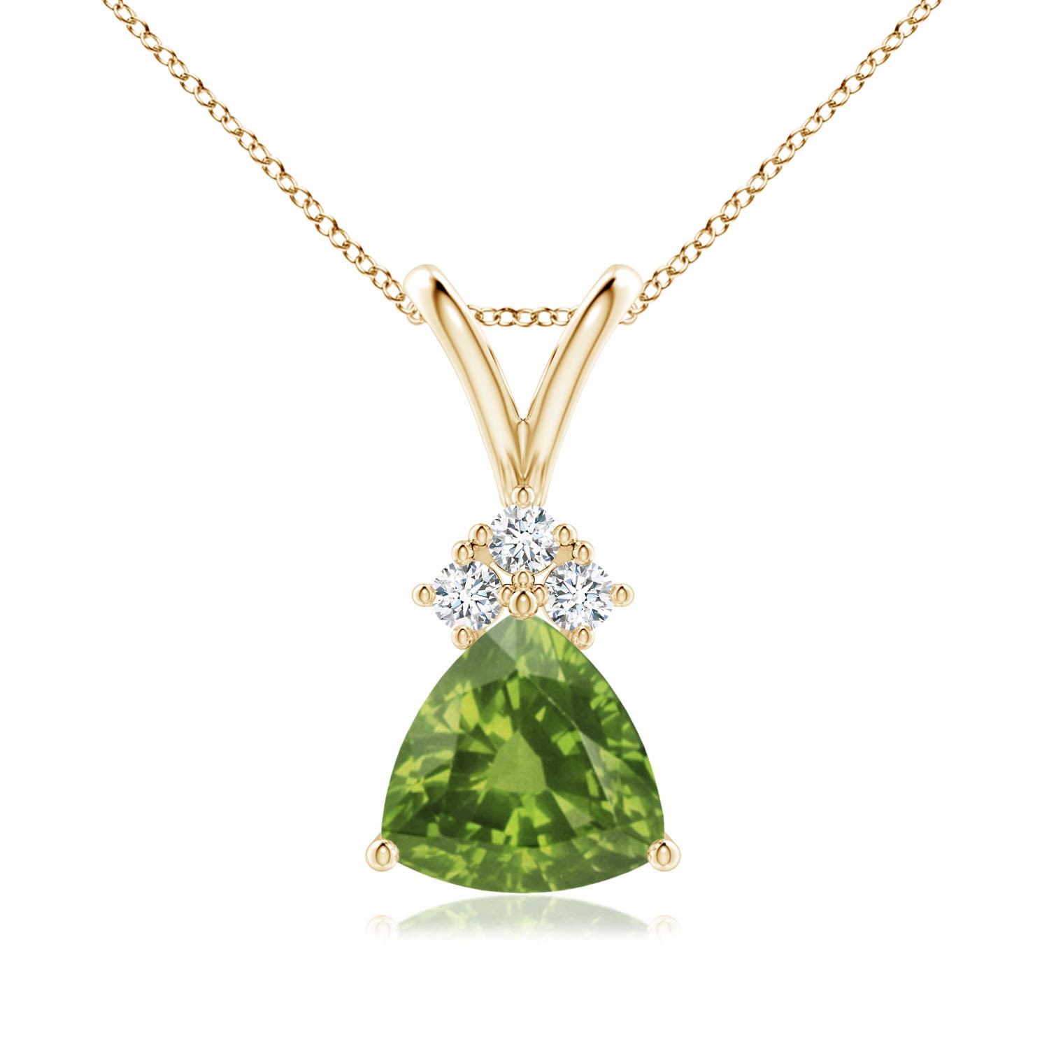 AAAA - Peridot / 1.28 CT / 14 KT Yellow Gold