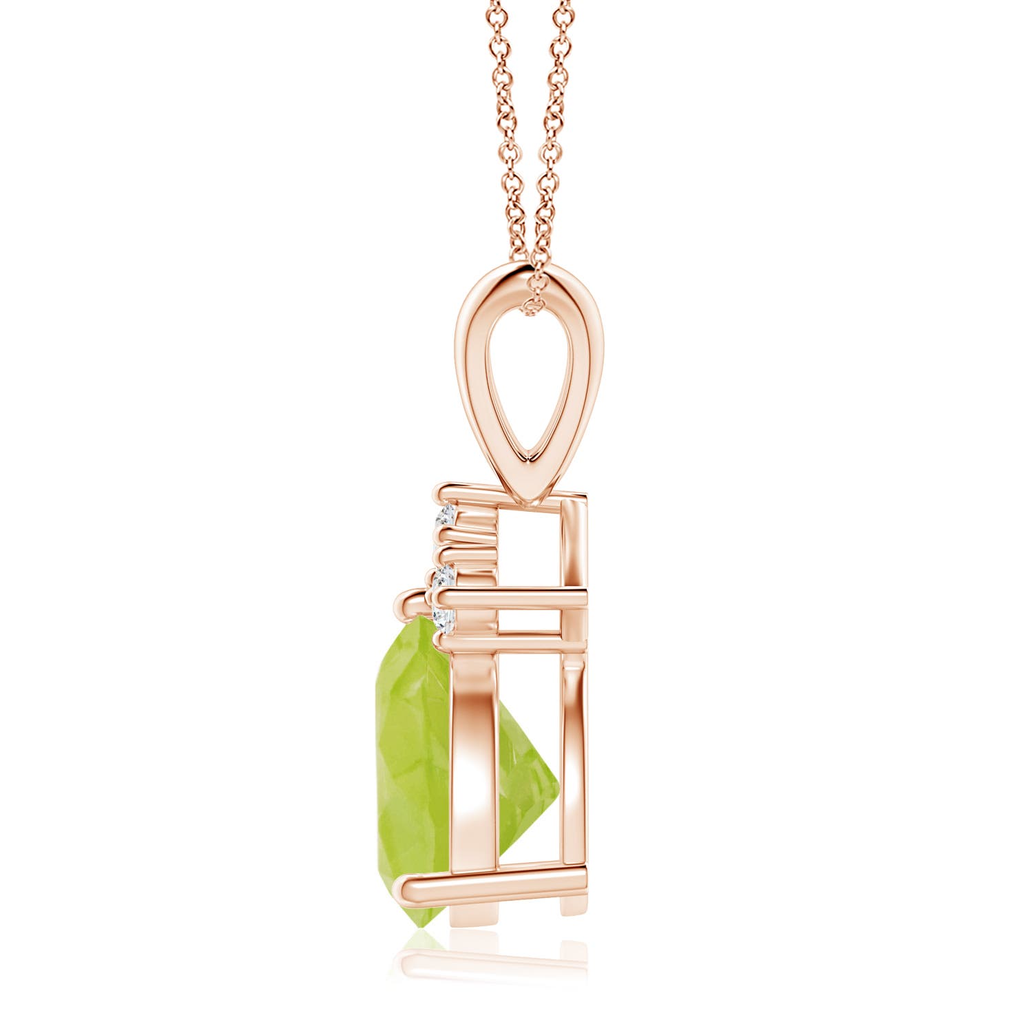 A - Peridot / 1.99 CT / 14 KT Rose Gold