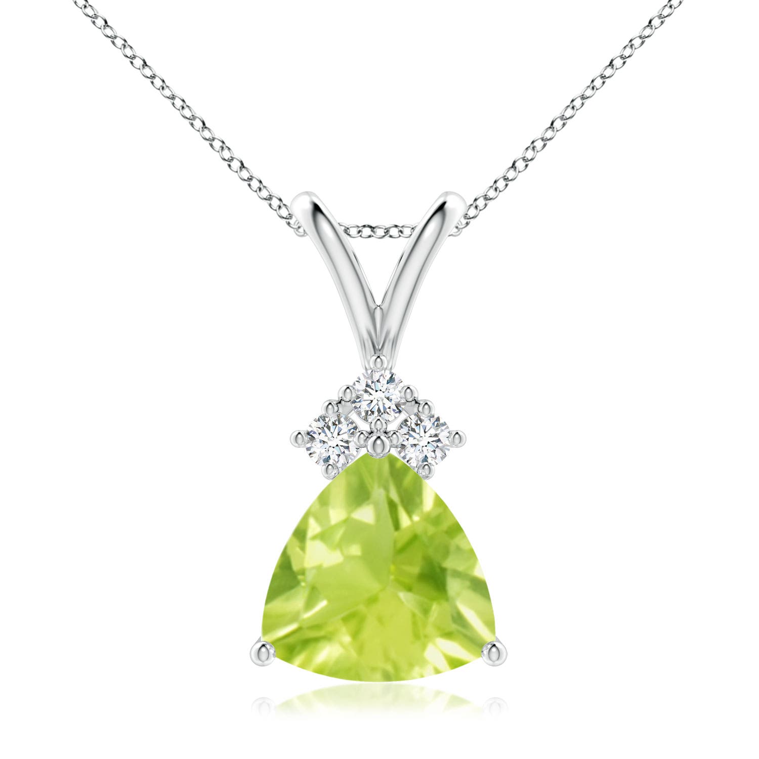 A - Peridot / 1.99 CT / 14 KT White Gold