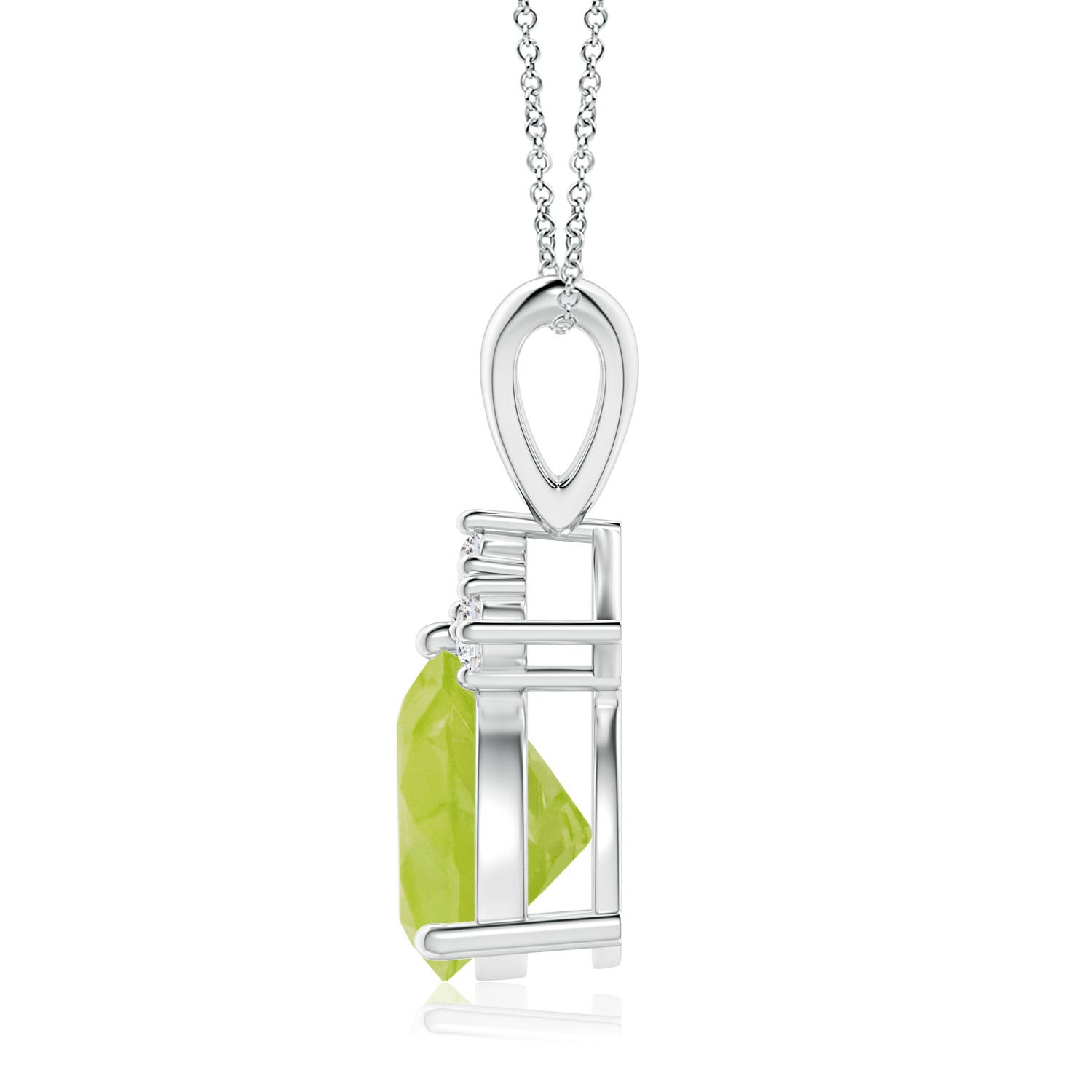 A - Peridot / 1.99 CT / 14 KT White Gold