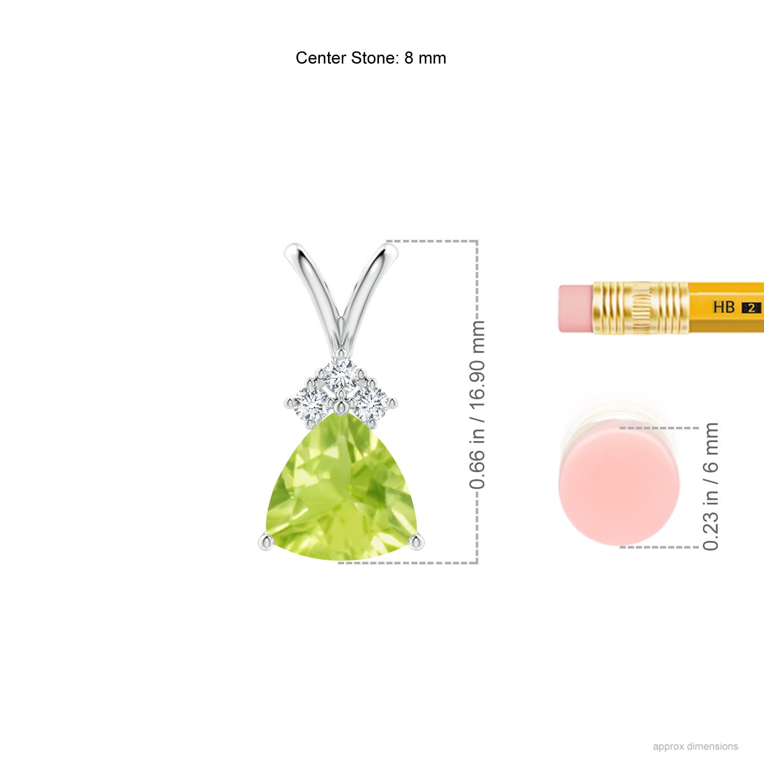 A - Peridot / 1.99 CT / 14 KT White Gold