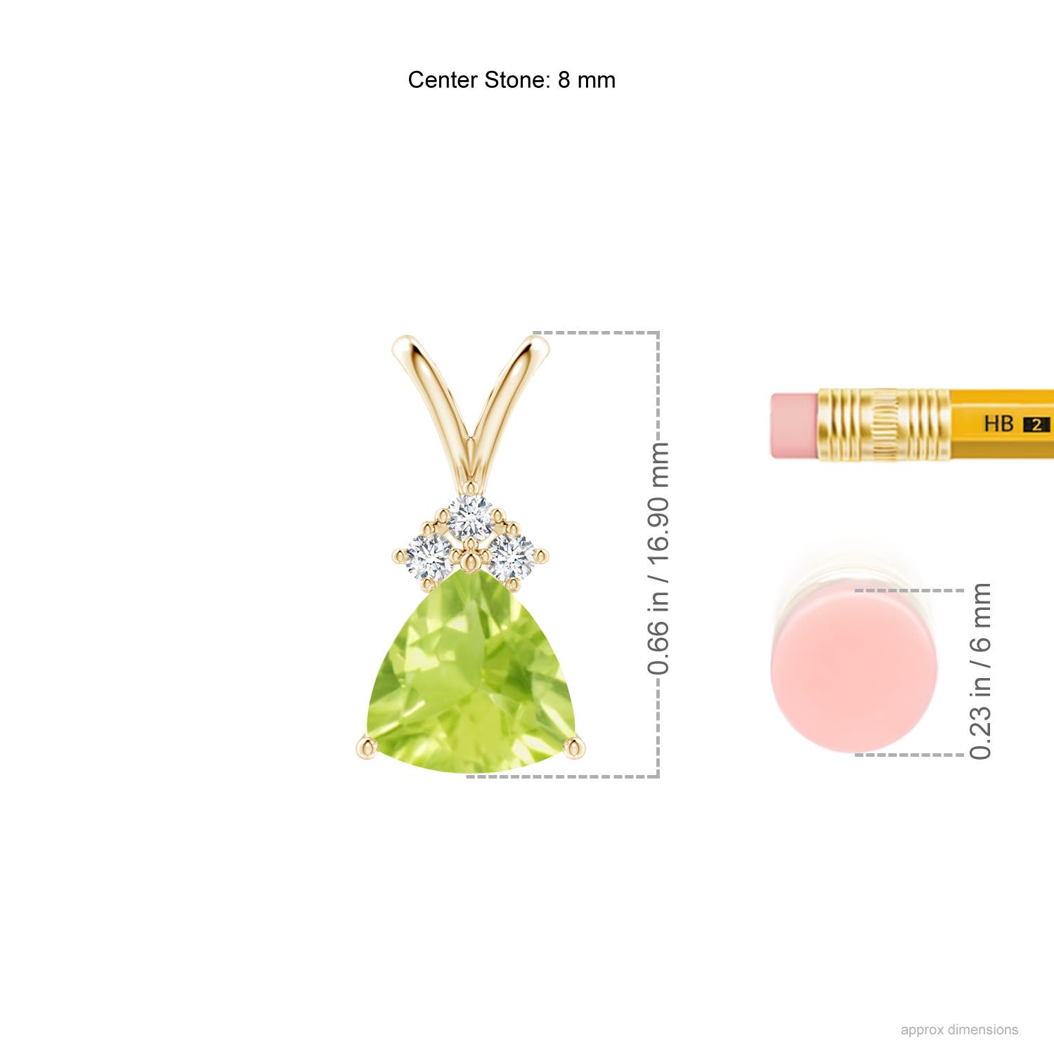 A - Peridot / 1.99 CT / 14 KT Yellow Gold