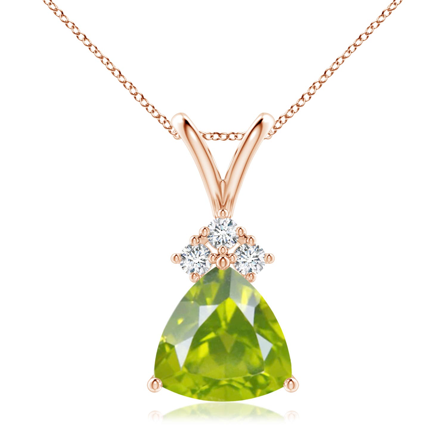 AA - Peridot / 1.99 CT / 14 KT Rose Gold