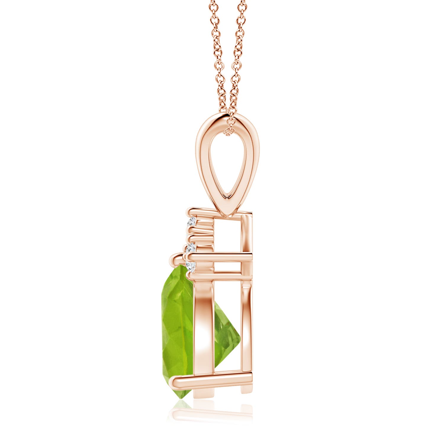 AA - Peridot / 1.99 CT / 14 KT Rose Gold