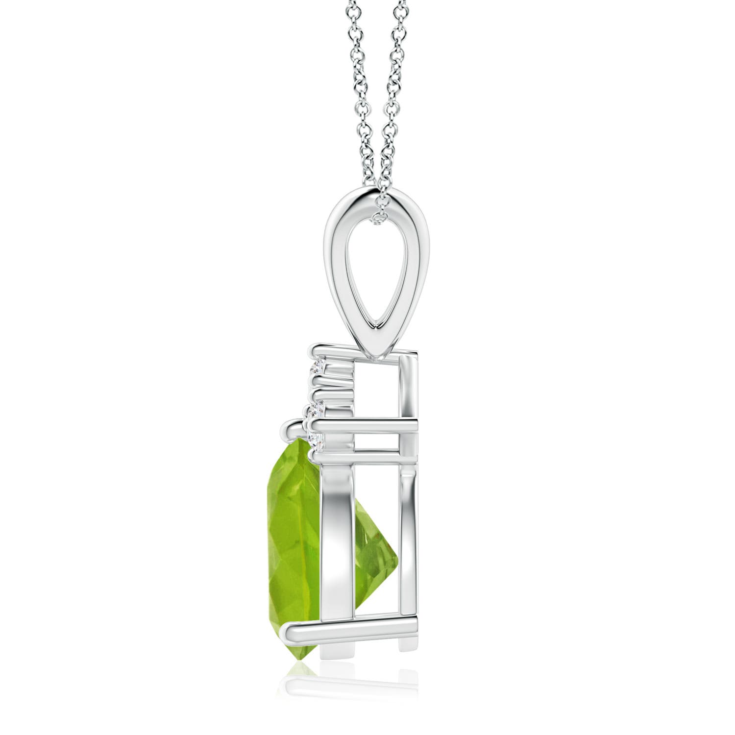 AA - Peridot / 1.99 CT / 14 KT White Gold