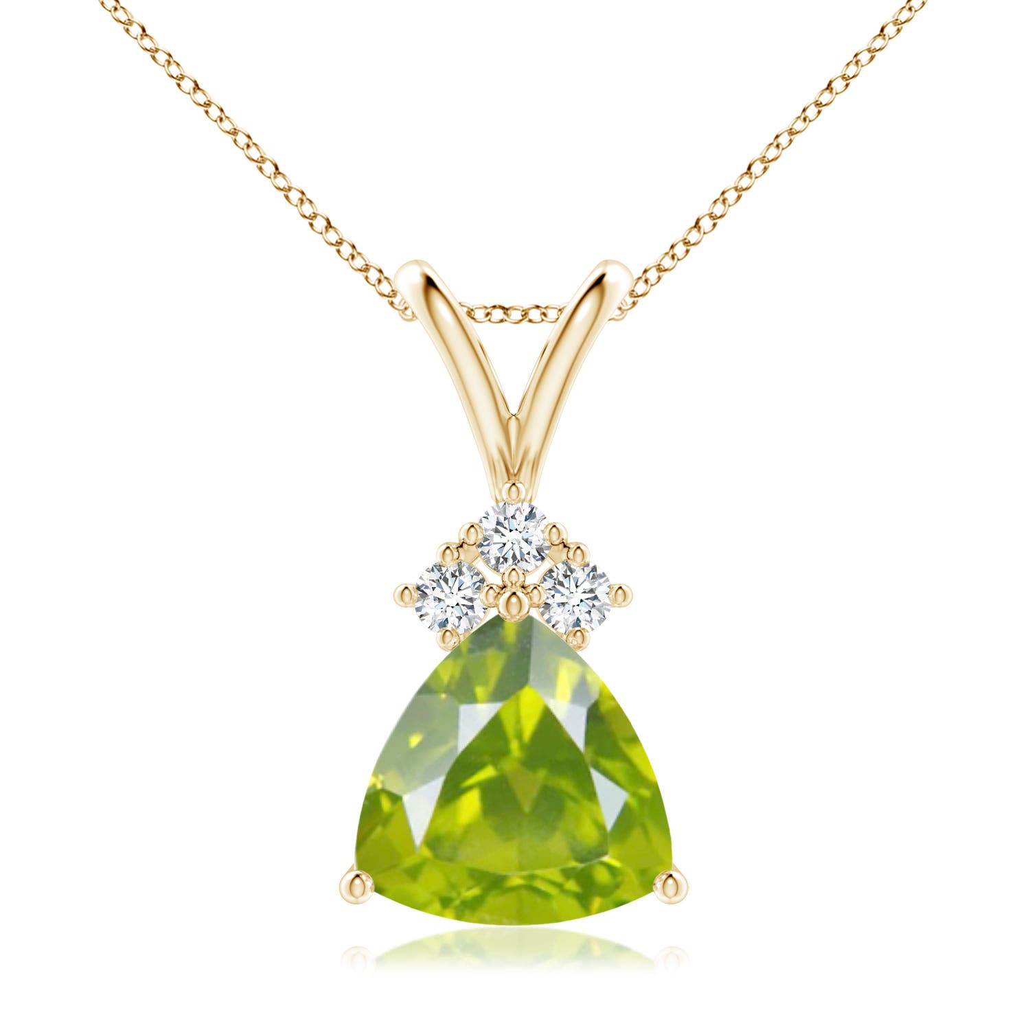 AA - Peridot / 1.99 CT / 14 KT Yellow Gold