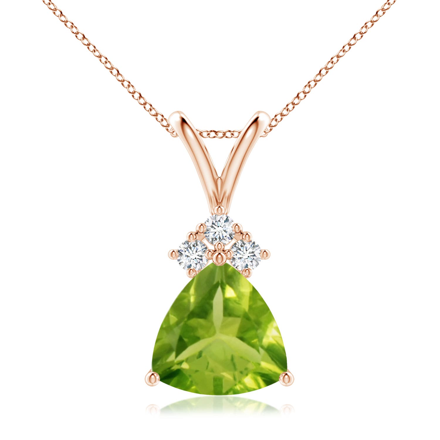 AAA - Peridot / 1.99 CT / 14 KT Rose Gold