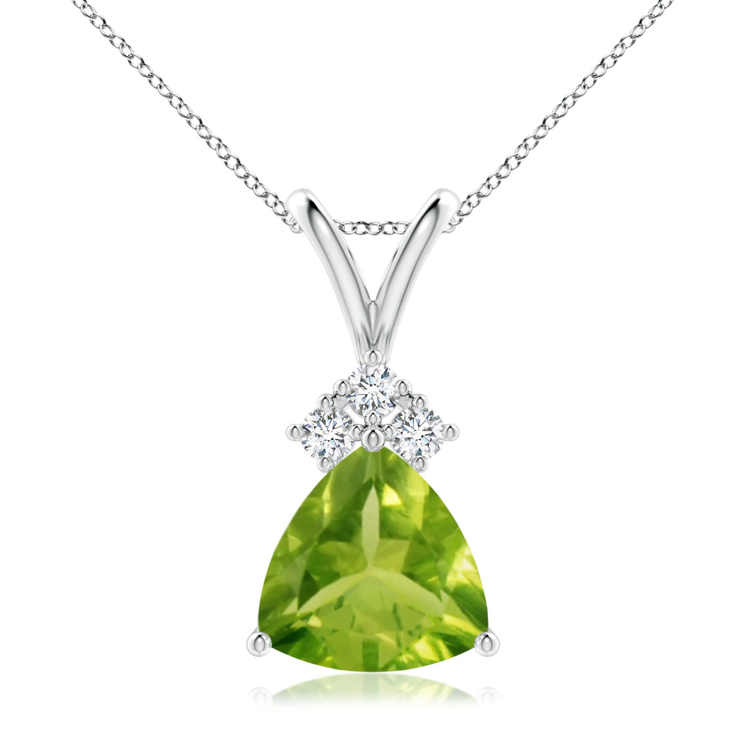 AAA - Peridot / 1.99 CT / 14 KT White Gold