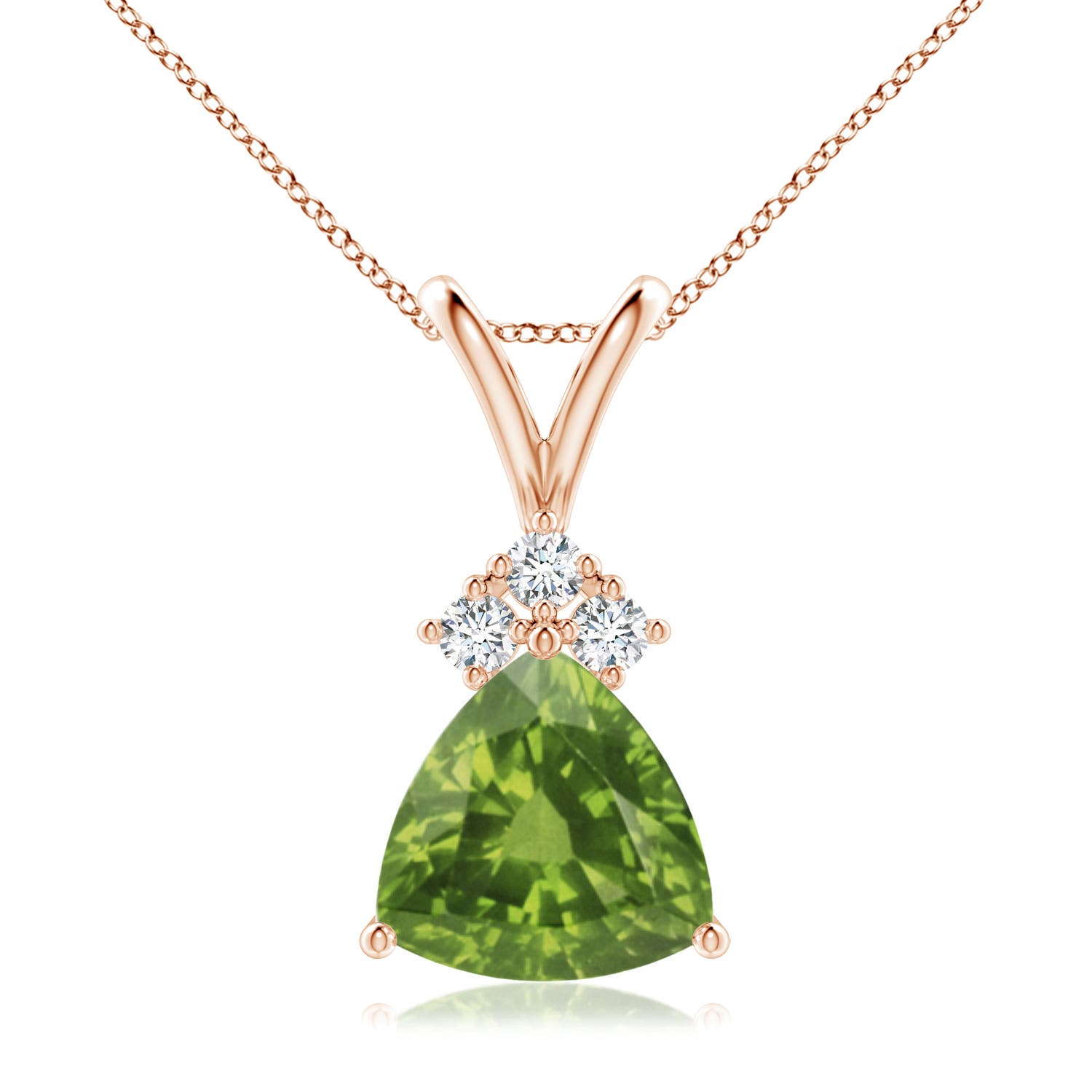 AAAA - Peridot / 1.99 CT / 14 KT Rose Gold