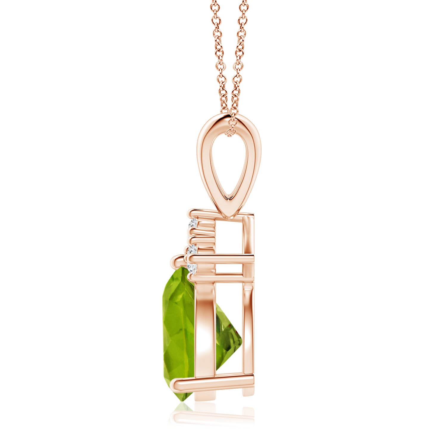 AAAA - Peridot / 1.99 CT / 14 KT Rose Gold