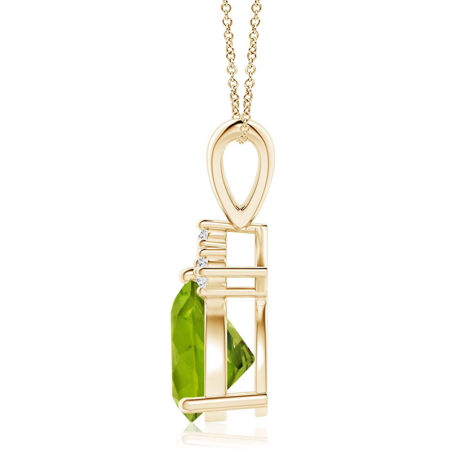 AAAA - Peridot / 1.99 CT / 14 KT Yellow Gold