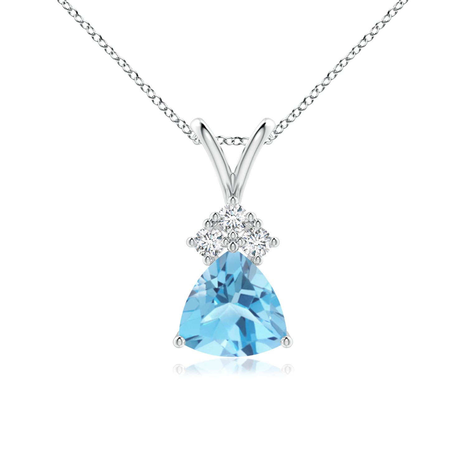 A - Swiss Blue Topaz / 0.96 CT / 14 KT White Gold