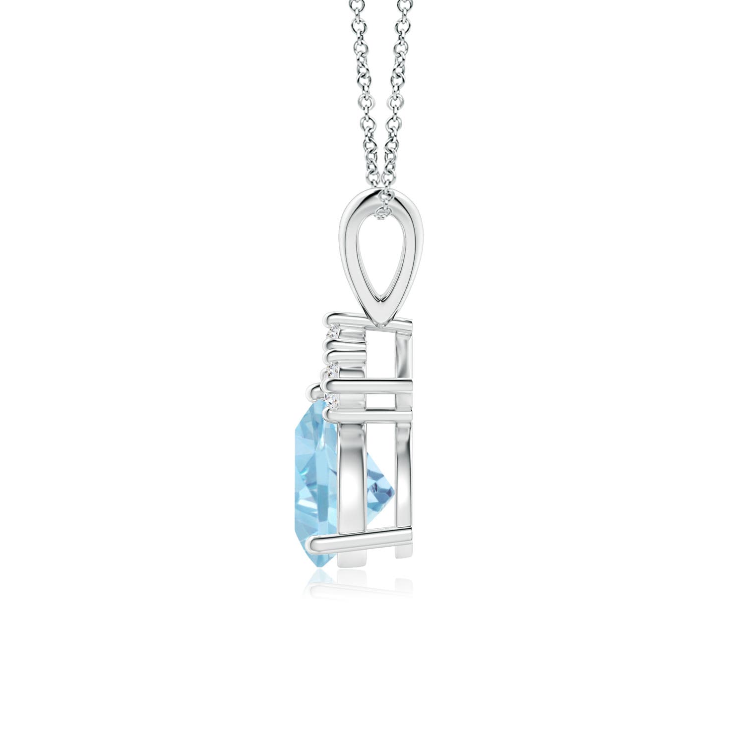 A - Swiss Blue Topaz / 0.96 CT / 14 KT White Gold