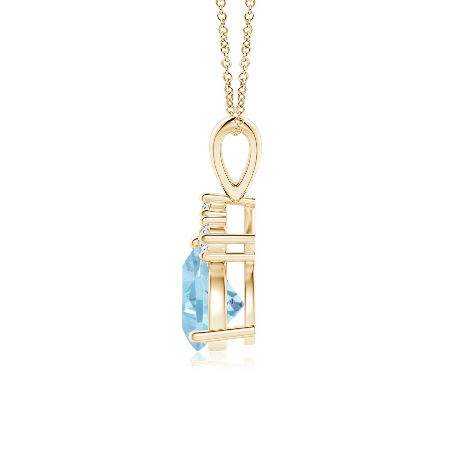 A - Swiss Blue Topaz / 0.96 CT / 14 KT Yellow Gold