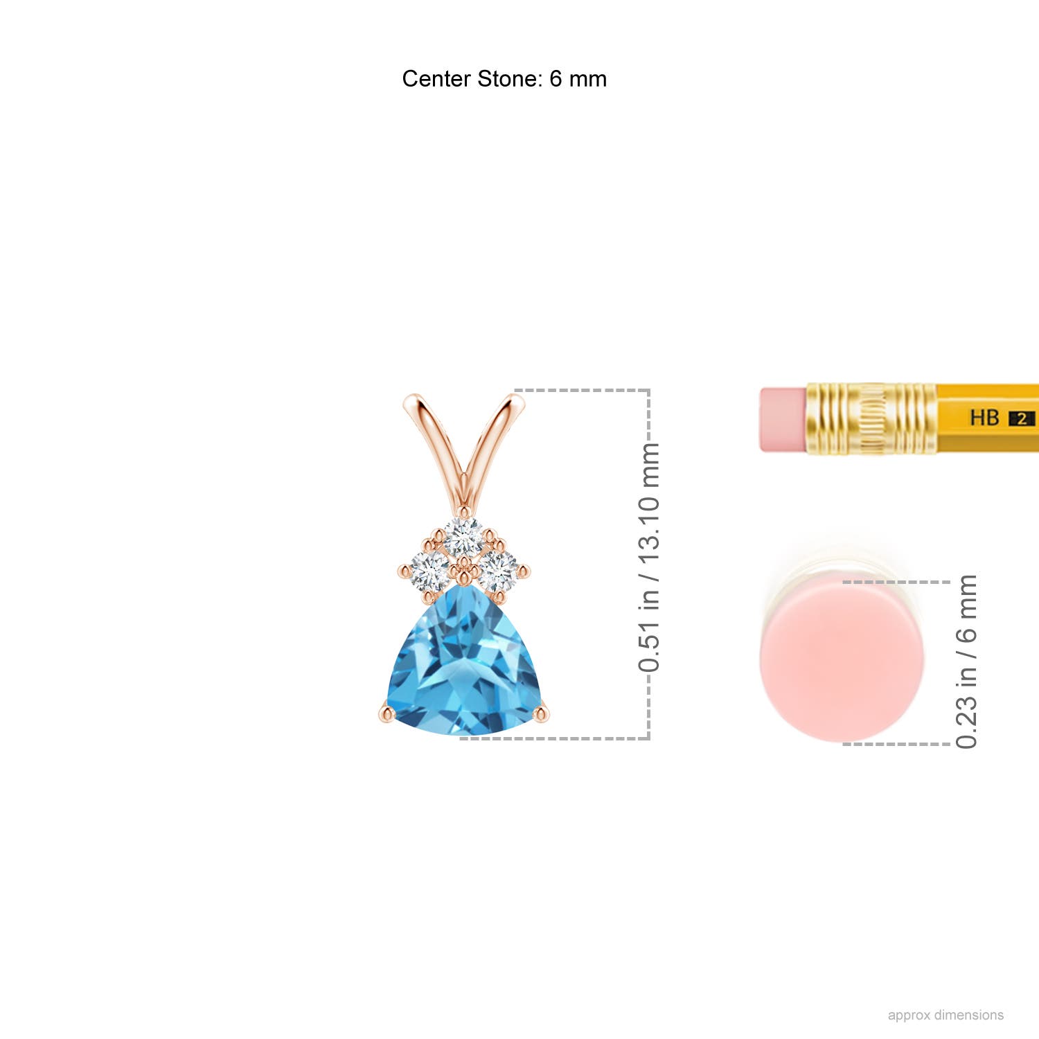 AA - Swiss Blue Topaz / 0.96 CT / 14 KT Rose Gold