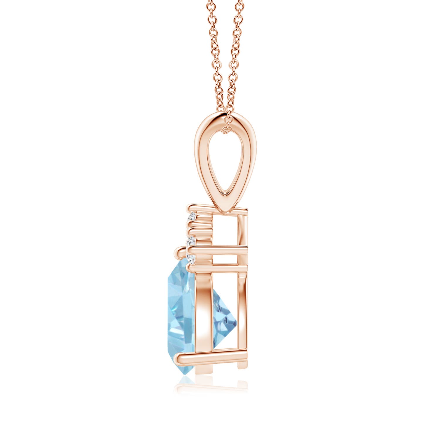 A - Swiss Blue Topaz / 1.38 CT / 14 KT Rose Gold