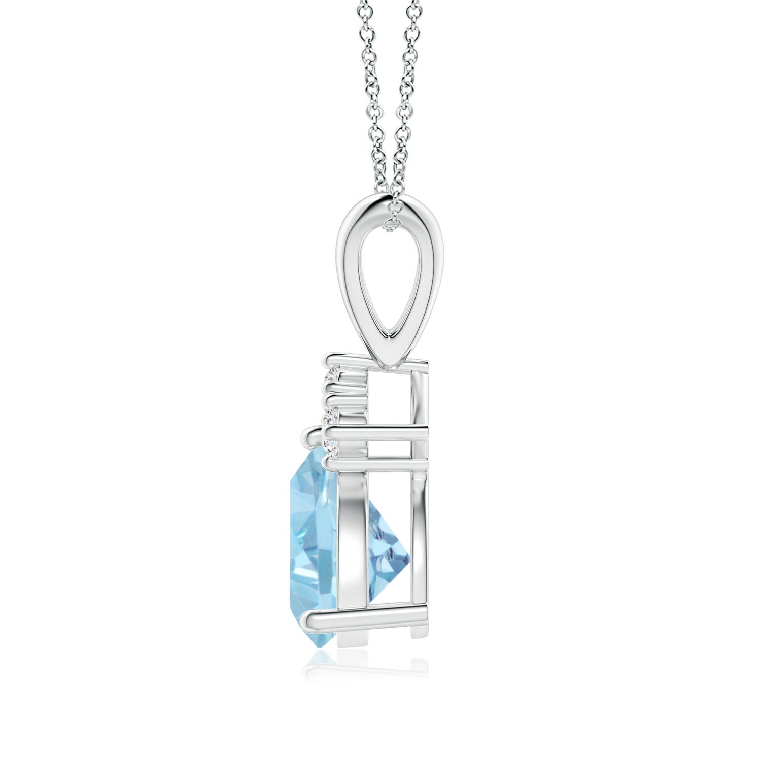 A - Swiss Blue Topaz / 1.38 CT / 14 KT White Gold