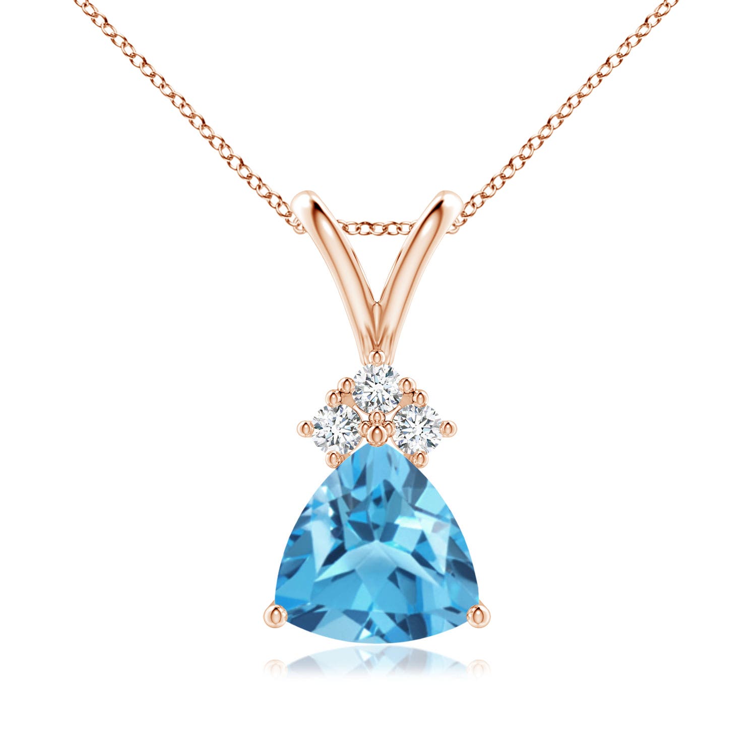 AA - Swiss Blue Topaz / 1.38 CT / 14 KT Rose Gold