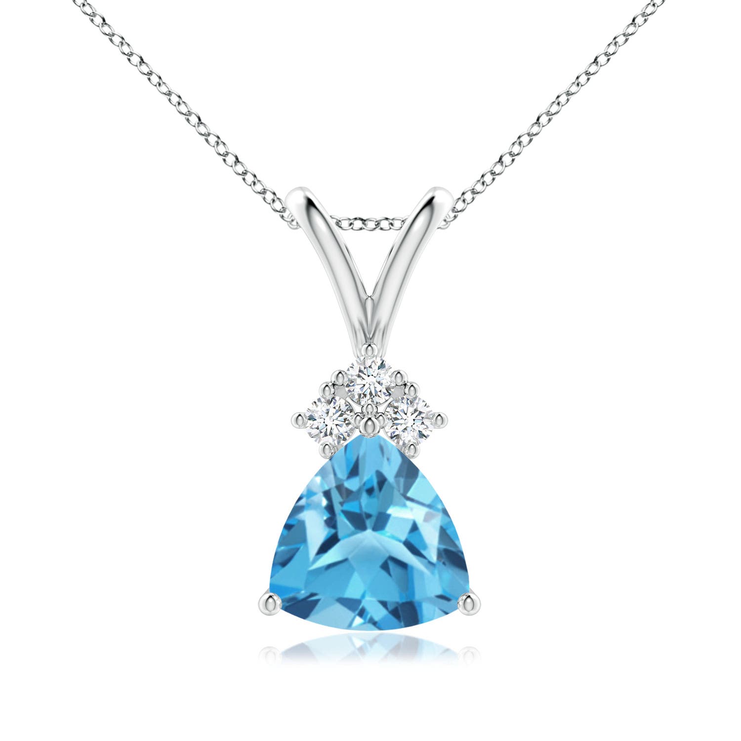 AA - Swiss Blue Topaz / 1.38 CT / 14 KT White Gold