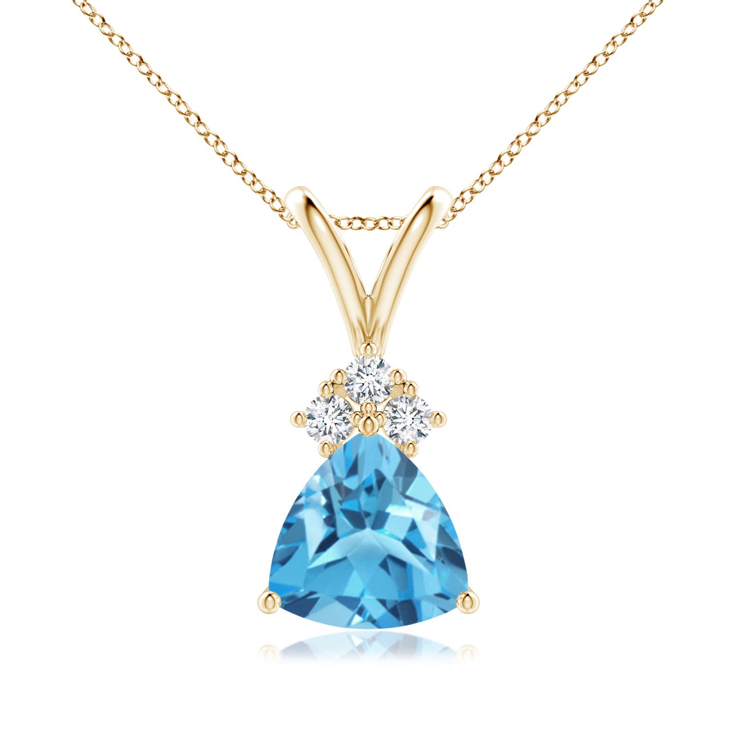 AA - Swiss Blue Topaz / 1.38 CT / 14 KT Yellow Gold