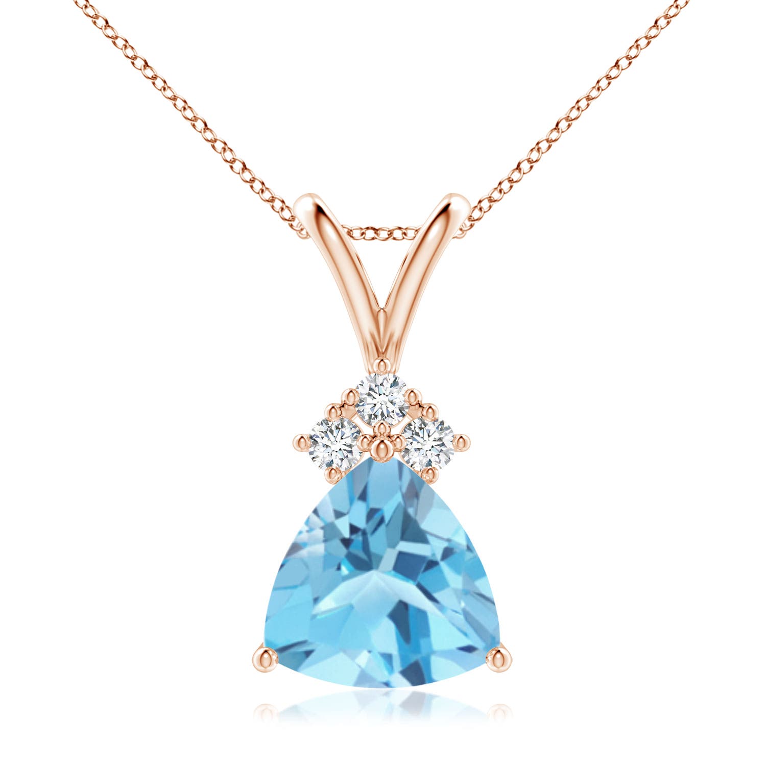 A - Swiss Blue Topaz / 2.29 CT / 14 KT Rose Gold