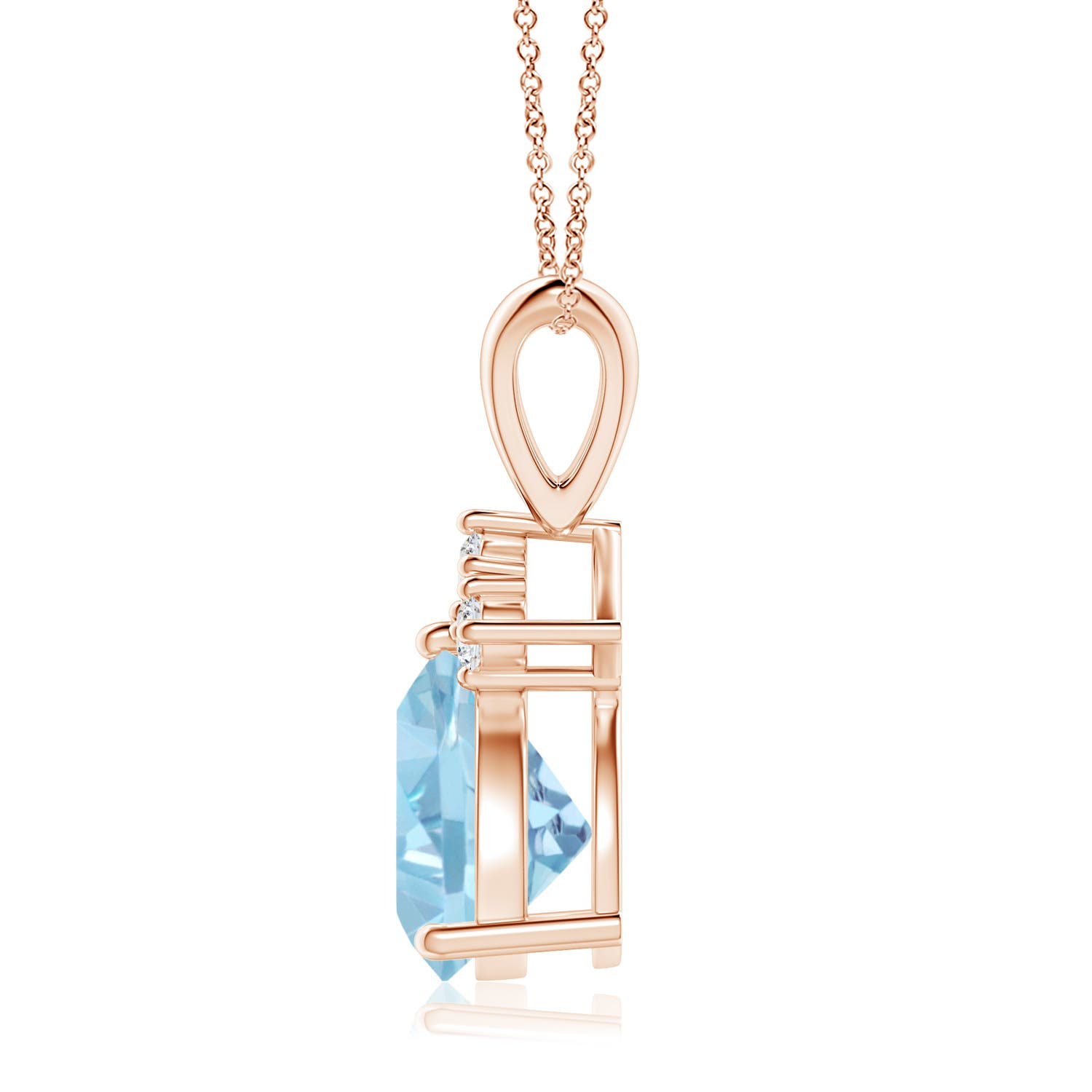 A - Swiss Blue Topaz / 2.29 CT / 14 KT Rose Gold