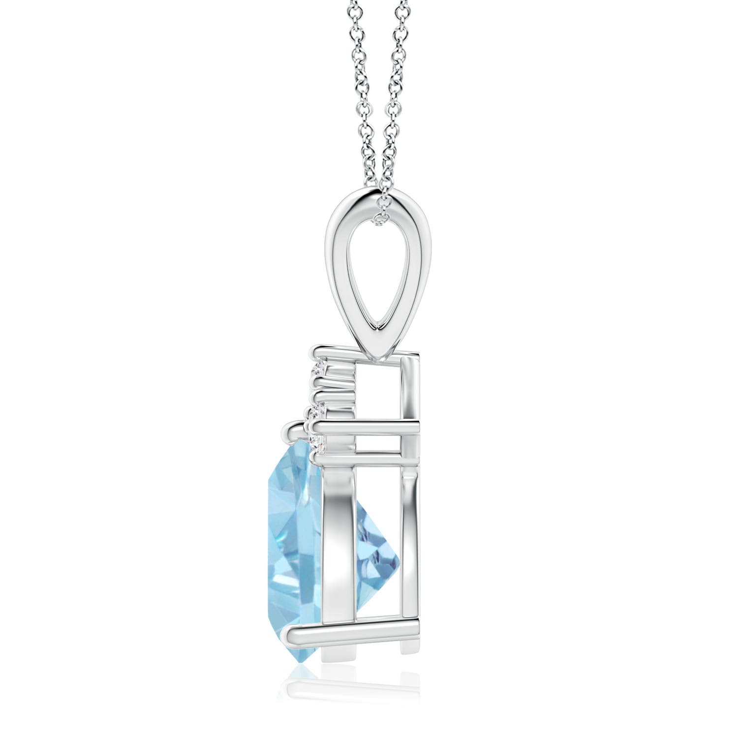 A - Swiss Blue Topaz / 2.29 CT / 14 KT White Gold