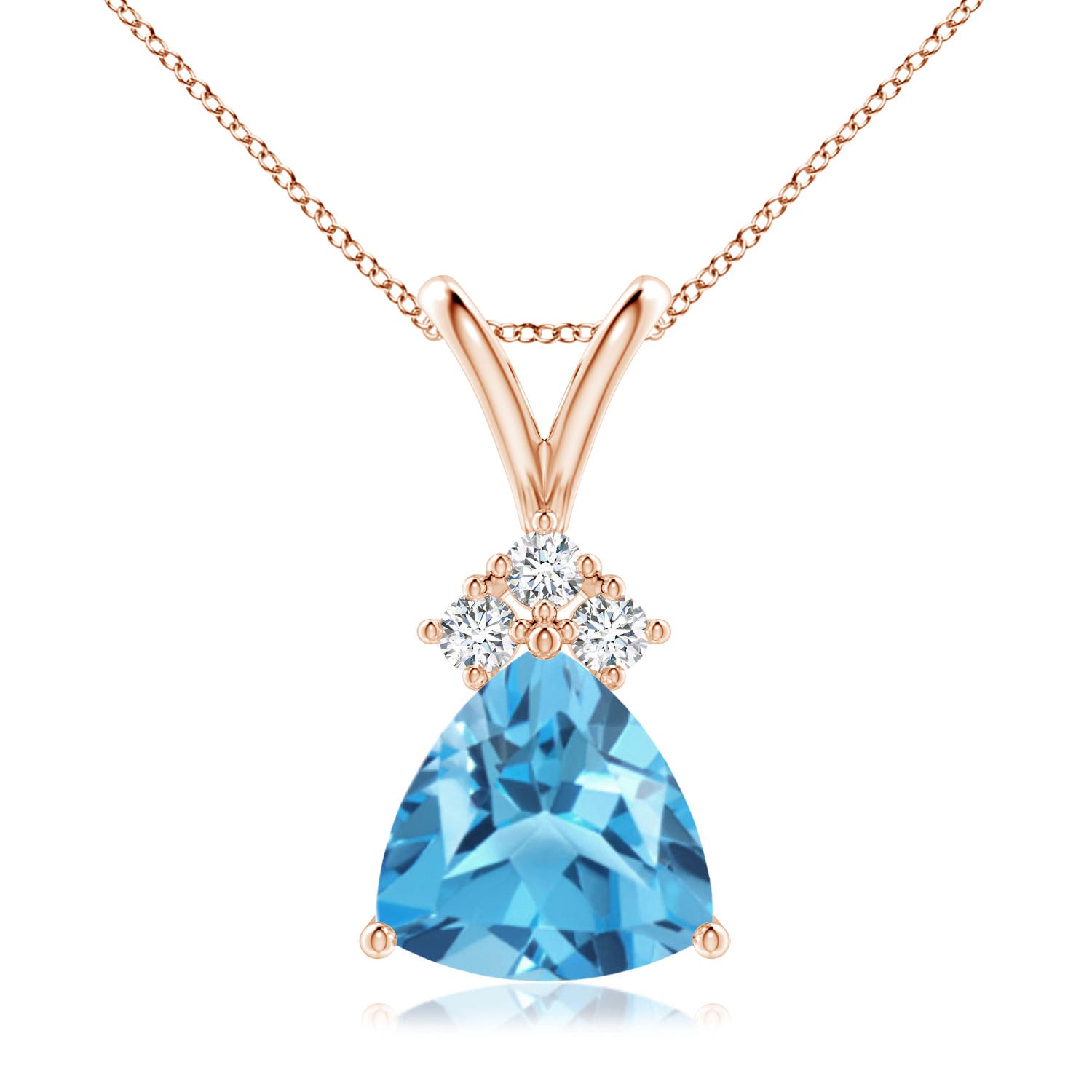 AA - Swiss Blue Topaz / 2.29 CT / 14 KT Rose Gold