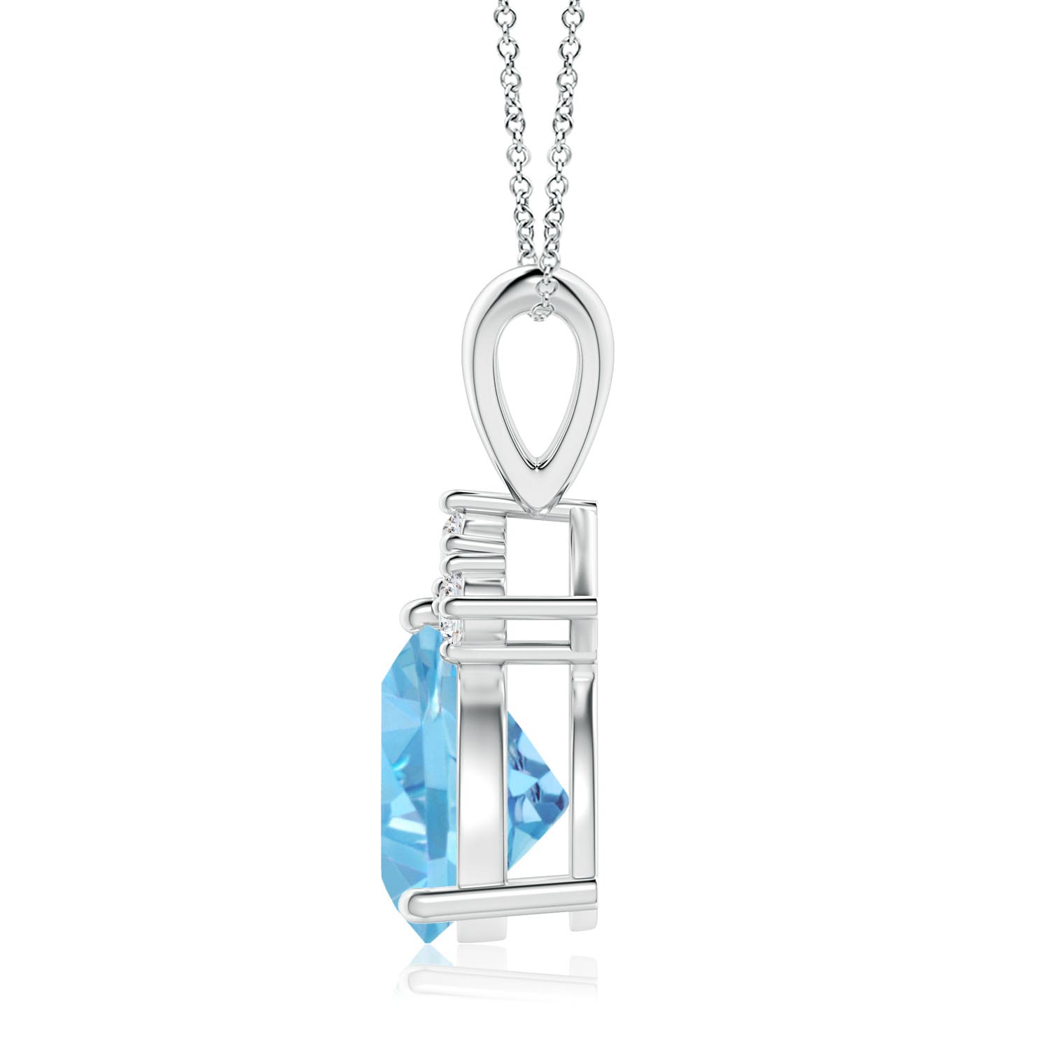 AA - Swiss Blue Topaz / 2.29 CT / 14 KT White Gold