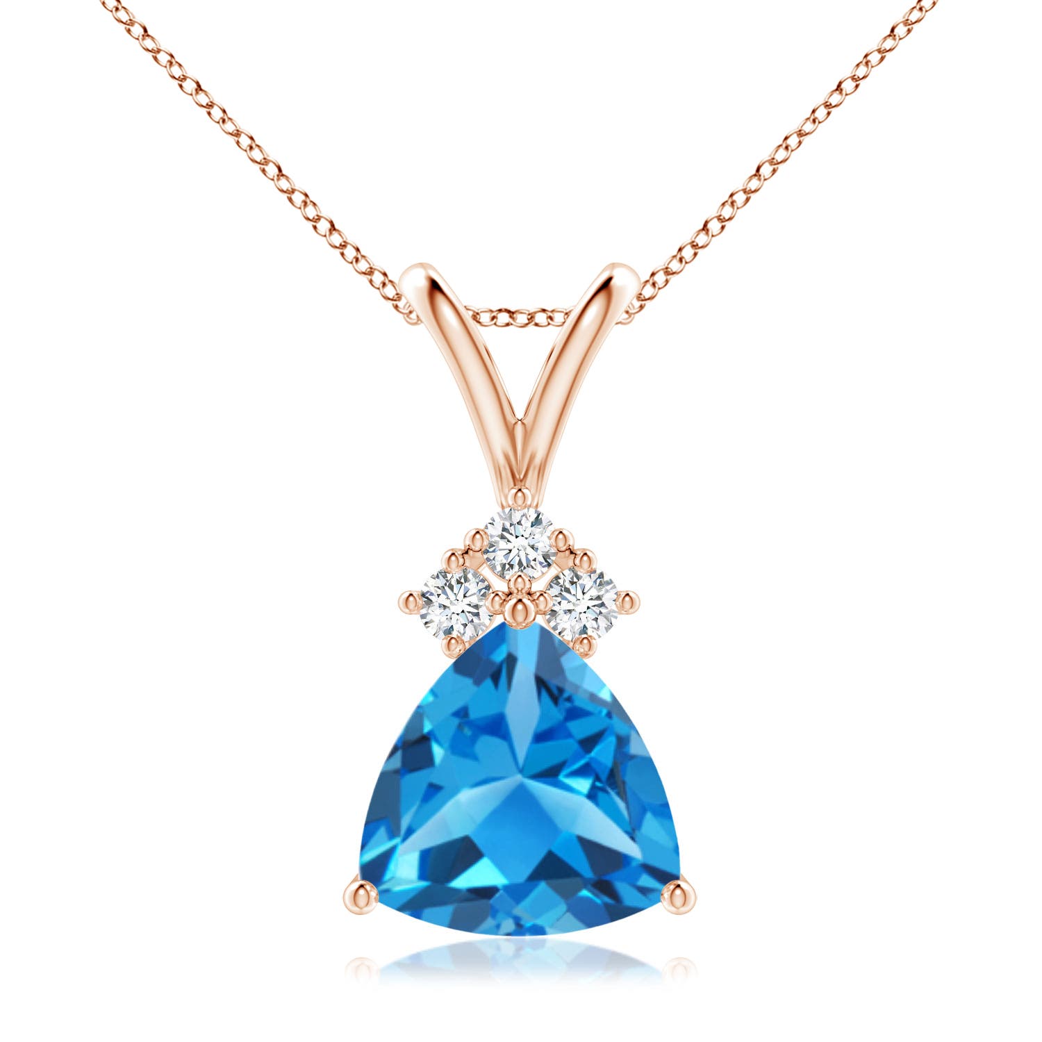 AAAA - Swiss Blue Topaz / 2.29 CT / 14 KT Rose Gold