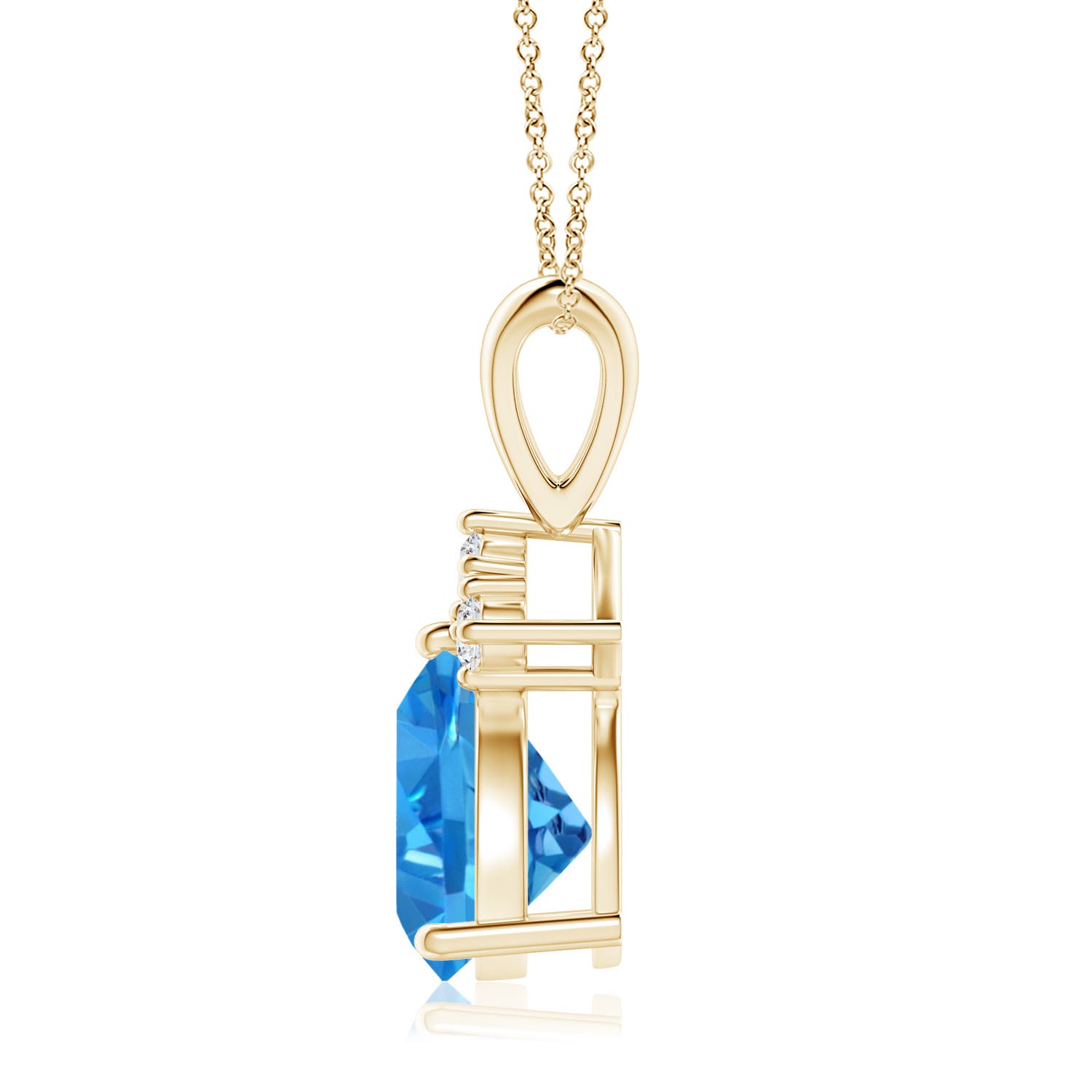 AAAA - Swiss Blue Topaz / 2.29 CT / 14 KT Yellow Gold