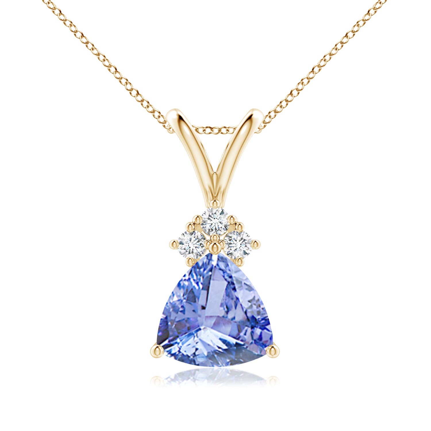 A - Tanzanite / 1.28 CT / 14 KT Yellow Gold