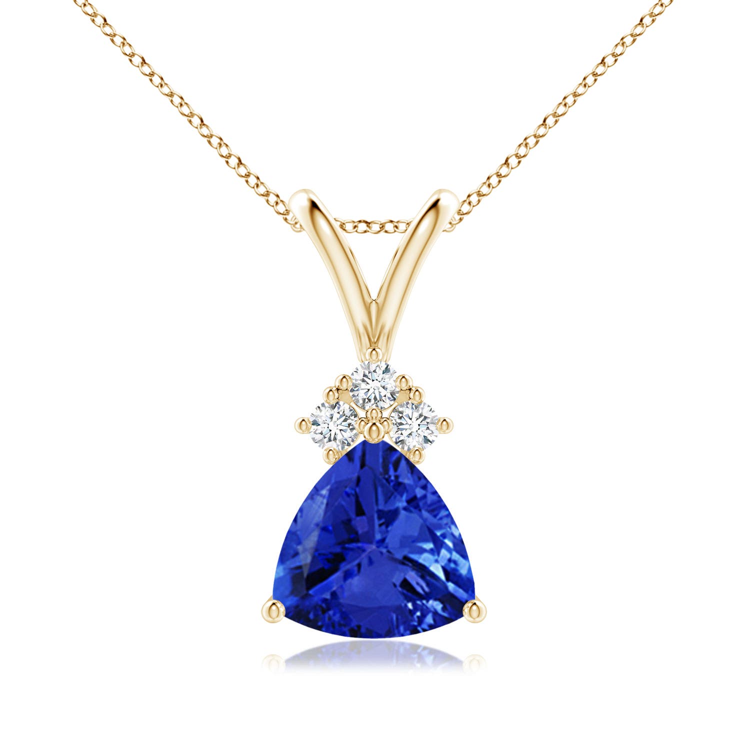 AAA - Tanzanite / 1.28 CT / 14 KT Yellow Gold