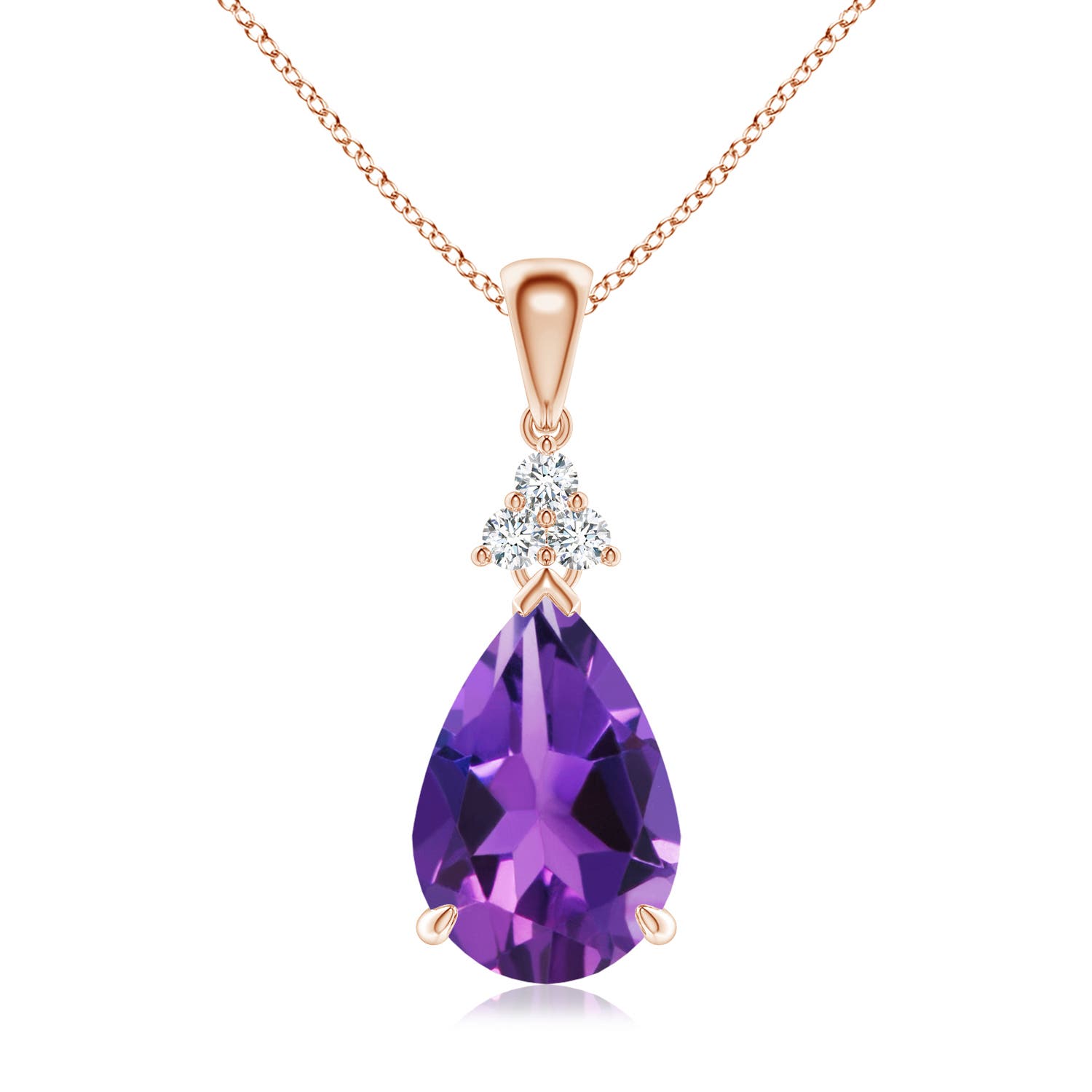 AAAA - Amethyst / 2.71 CT / 14 KT Rose Gold