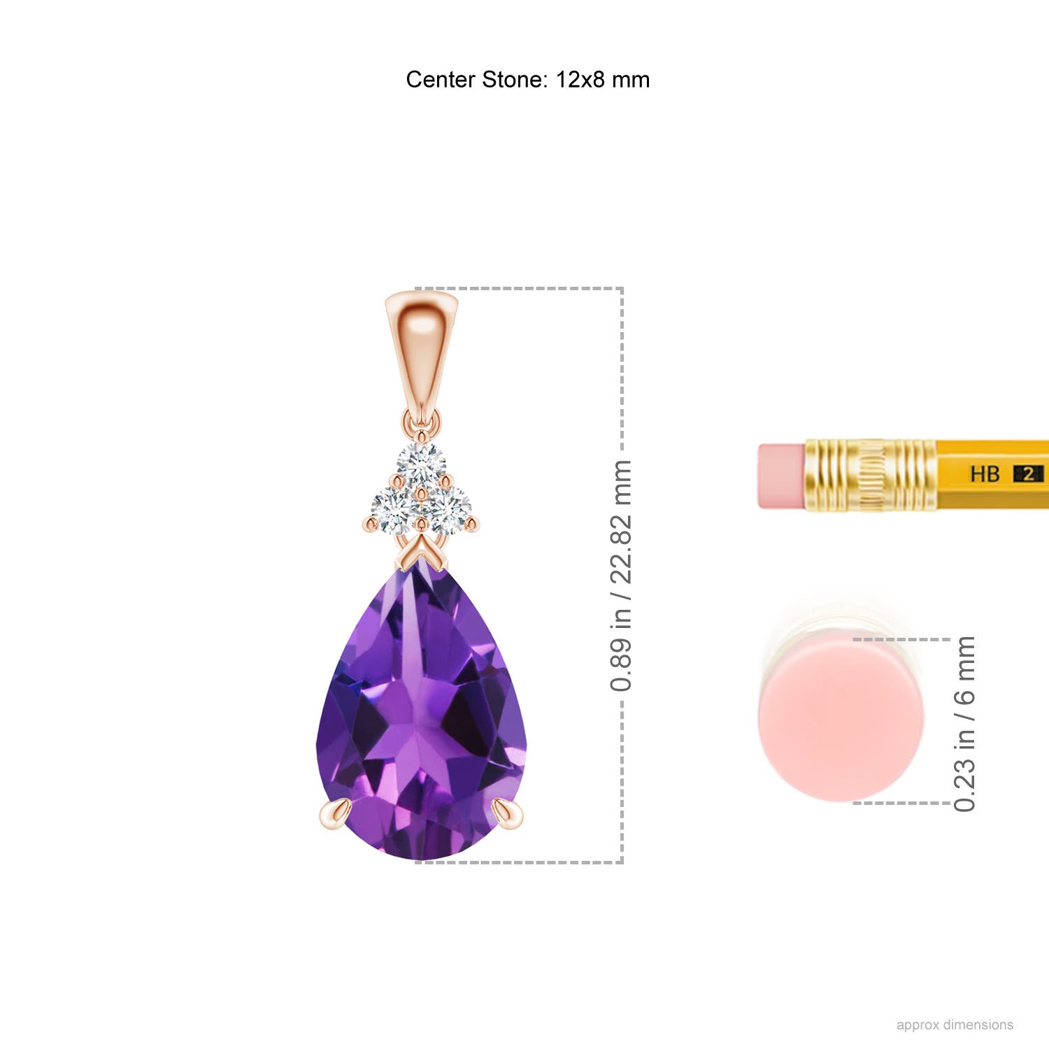 AAAA - Amethyst / 2.71 CT / 14 KT Rose Gold