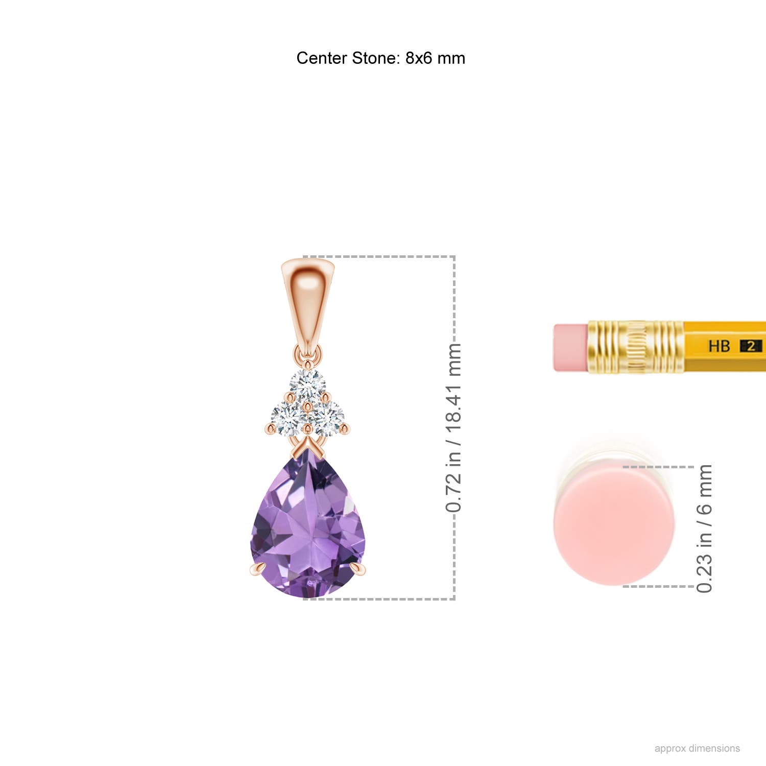 A - Amethyst / 1.08 CT / 14 KT Rose Gold