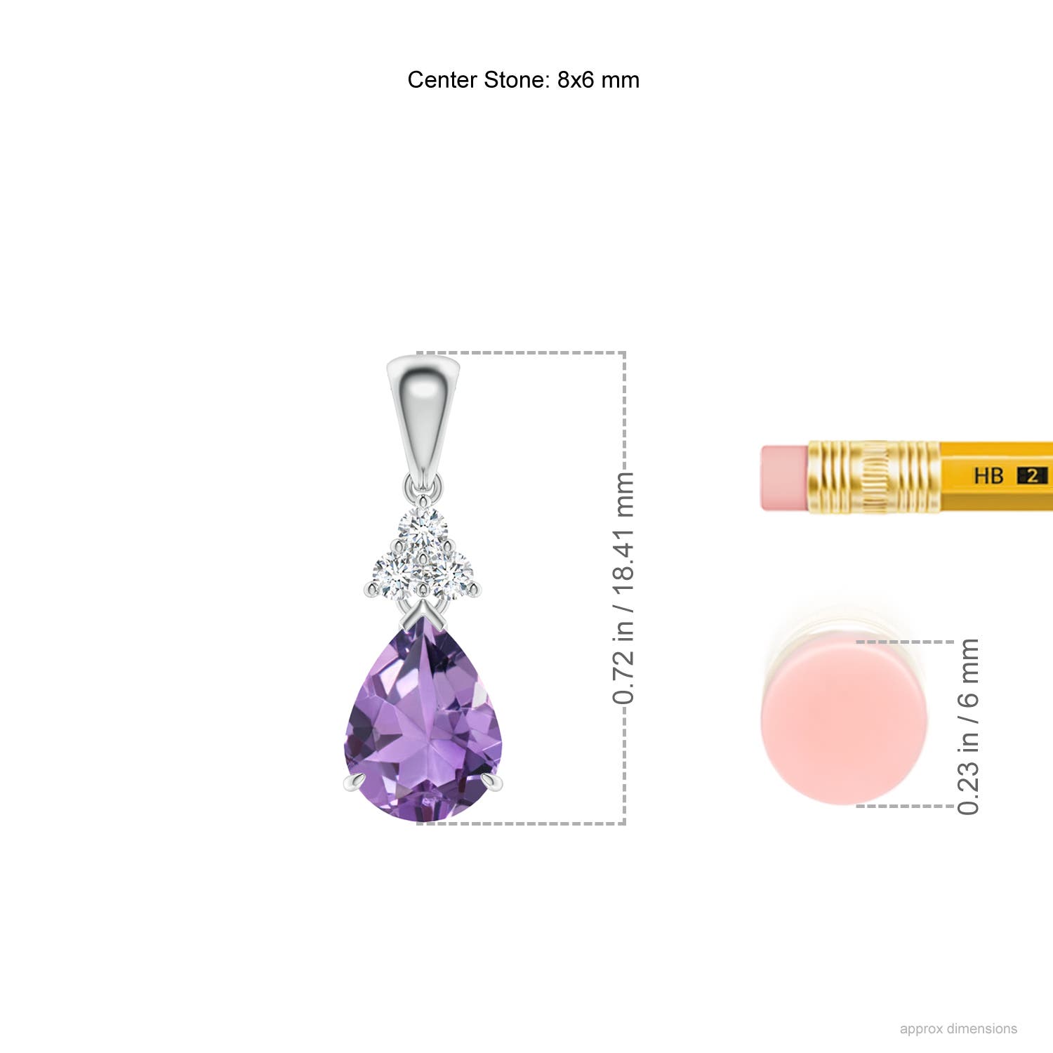 A - Amethyst / 1.08 CT / 14 KT White Gold