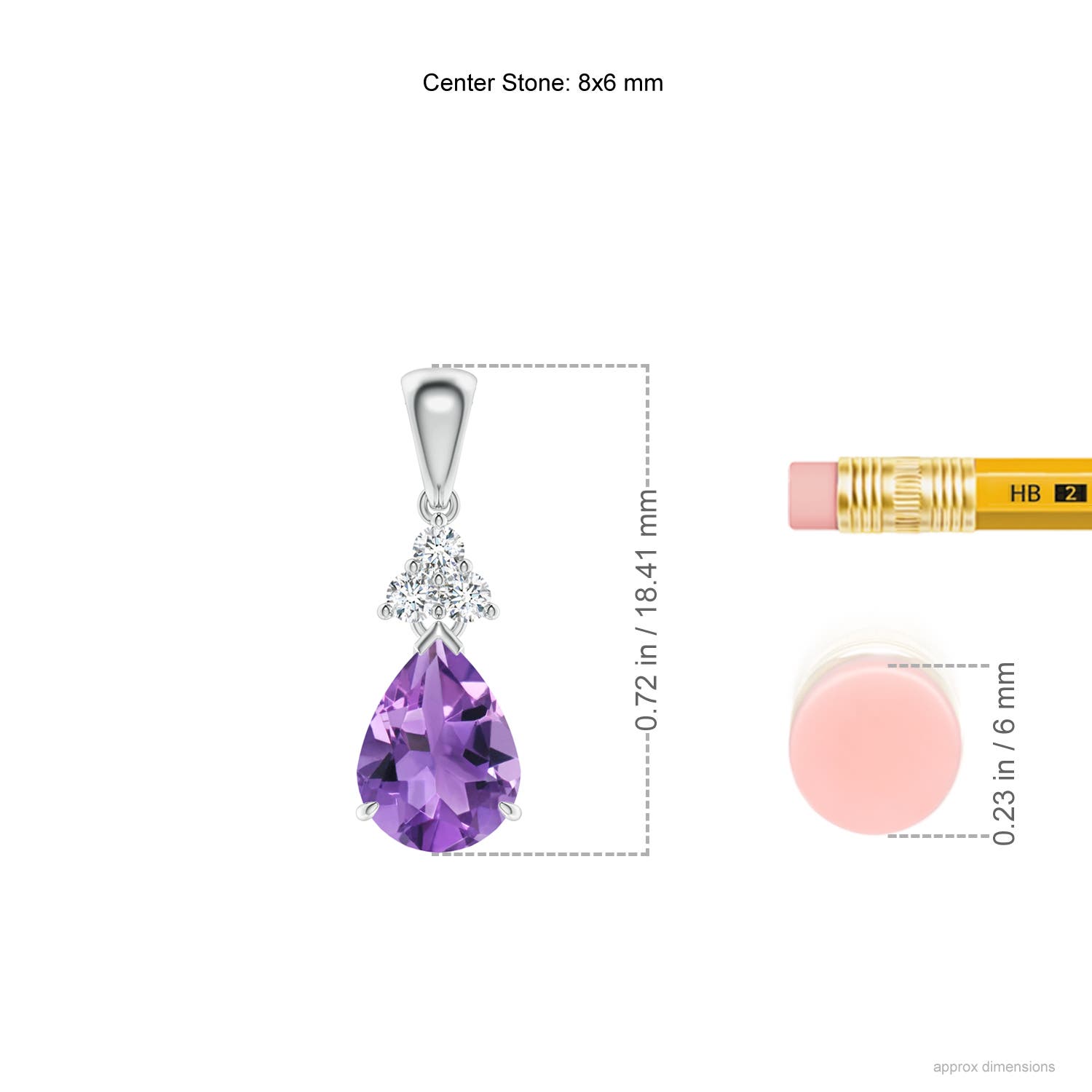 AA - Amethyst / 1.08 CT / 14 KT White Gold