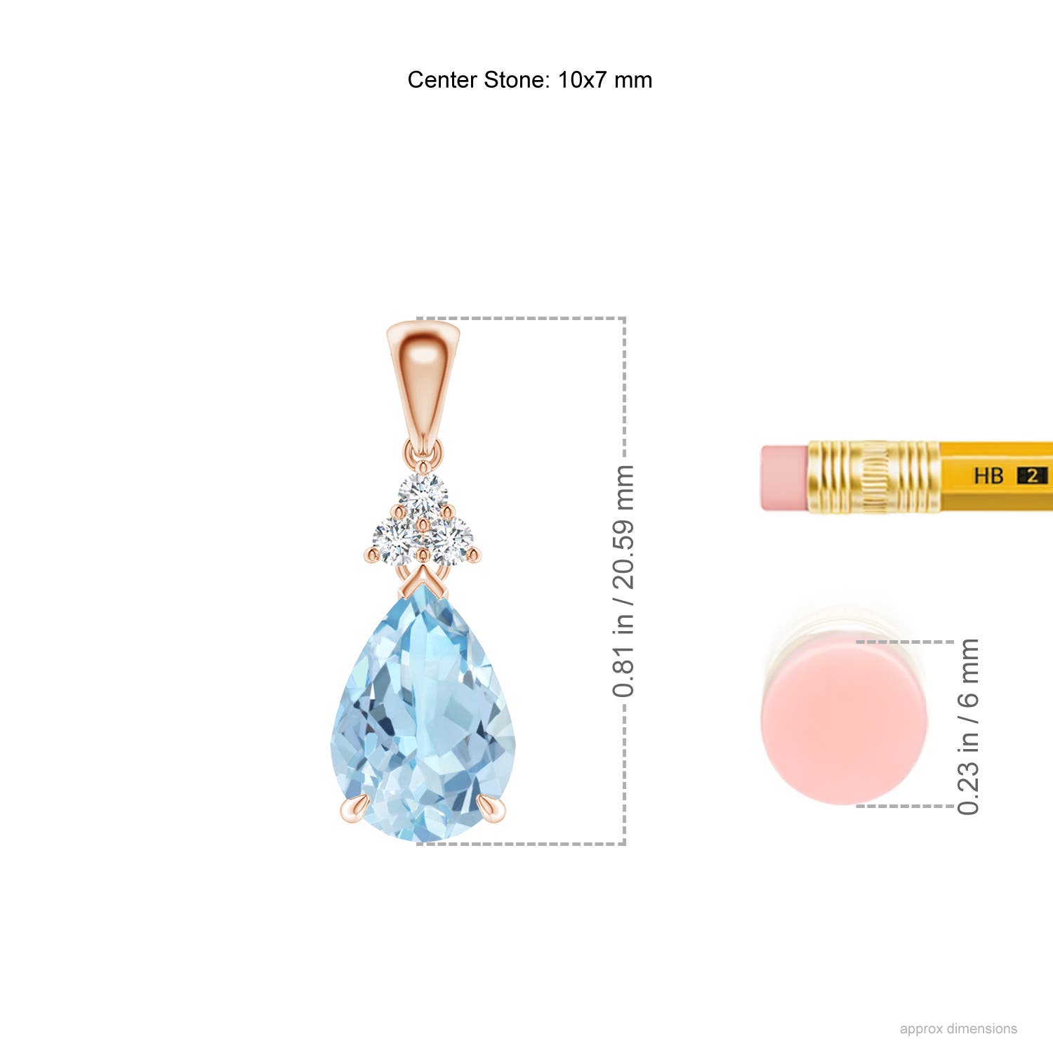 AAA - Aquamarine / 1.69 CT / 14 KT Rose Gold