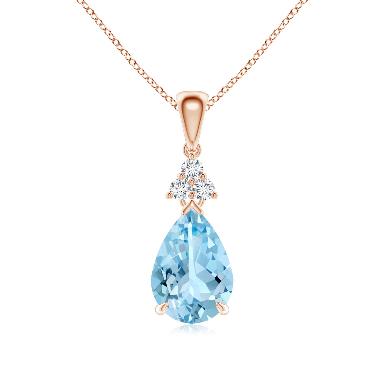 AAAA - Aquamarine / 1.69 CT / 14 KT Rose Gold