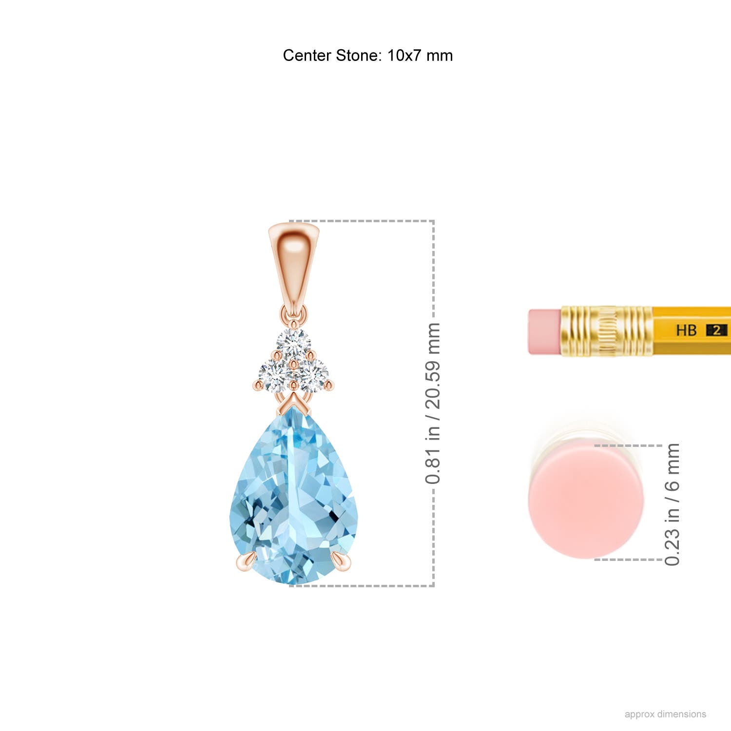 AAAA - Aquamarine / 1.69 CT / 14 KT Rose Gold