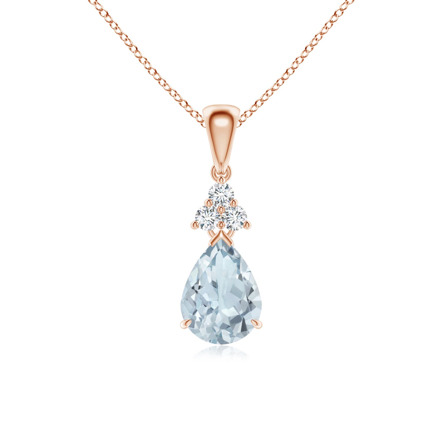 A - Aquamarine / 0.93 CT / 14 KT Rose Gold