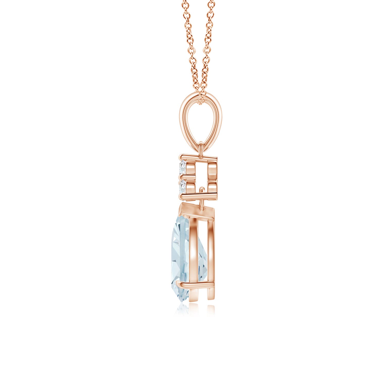 A - Aquamarine / 0.93 CT / 14 KT Rose Gold