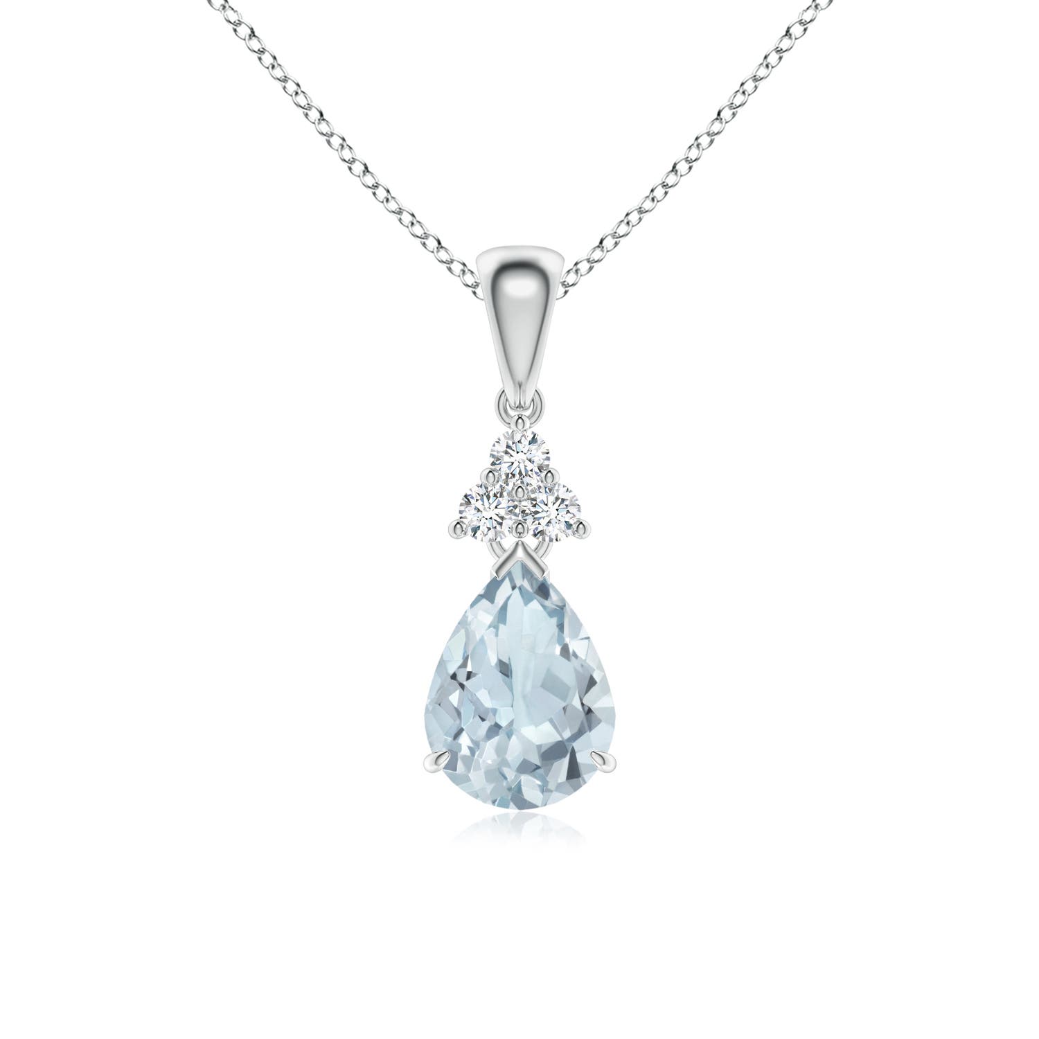 A - Aquamarine / 0.93 CT / 14 KT White Gold